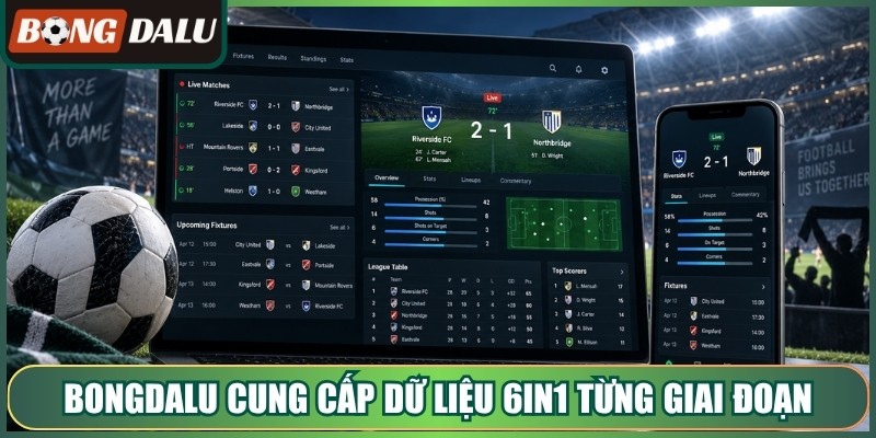 Bongdalu cung cấp dữ liệu 6in1 từng giai đoạn