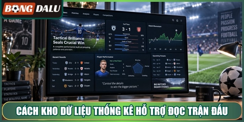 Cách kho dữ liệu thống kê hỗ trợ đọc trận đấu